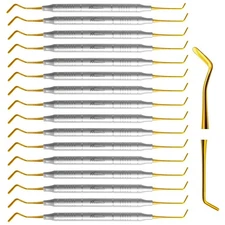 Instrumentos Dentales Top: Espátula y Condensador con Puntas Doradas de Titanio