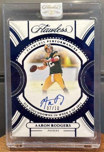 2023 Panini Flawless Performances Aaron Rodgers Sapphire Auto /10 Sealed