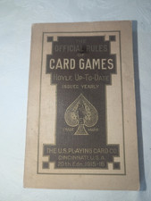 1915-1916 THE OFFICIAL RULES OF CARD GAMES HOYLE UP TO DATE 20th Edition