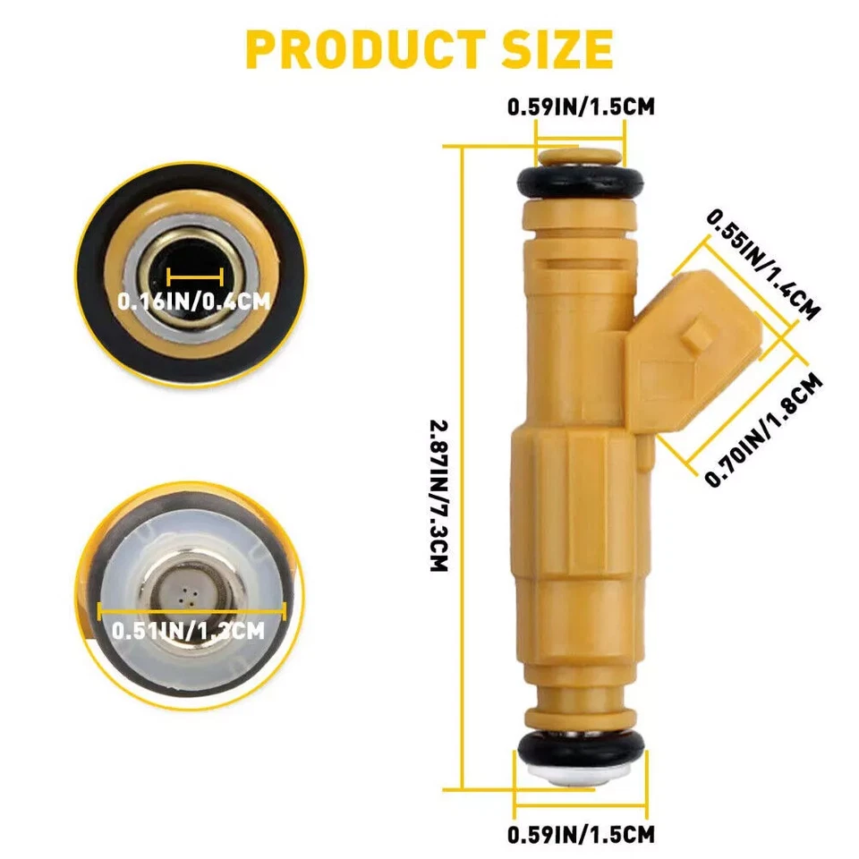 ACTUALIZACIÓN 8 PIEZAS NUEVO INYECTOR DE COMBUSTIBLE 0280155710 PARA FORD THUNDERBIRD 1994-1997 4,6 L V8 Foto 3 de 4