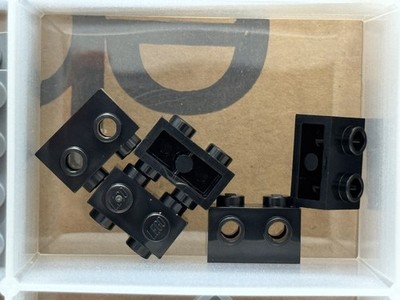 LEGO Parts - Black Brick 1 x 2 with Studs on 2 Sides - No 52107 - QTY 5