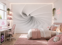 Nice Wall 3D Spirale Vliestapete Fototapete Abstrakt Weiß Modern 100X72 Zoll