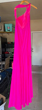 Sherri Hill Pink Strapless Rhinestone Long Gown Dress Size 0