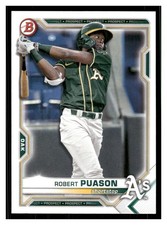 2021 Bowman Draft #BD-153 Robert Puason Oakland Athletics Baseball Card 33836