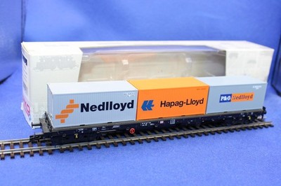 Piko 54165 Spur H0 DB Containertragwagen''Nedlloyd''/sehr guter Zustand/OVP