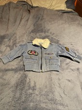 Vintage Air Force/airborne Kids Denim Jackets And Pants Size 12 Months    
