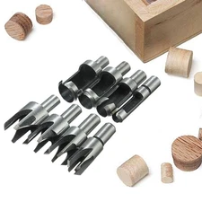 8 Pieces HSS Taper Claw Type Wood Plug Cutter Drill Bits 16Mm 13Mm 10Mm 6Mm Metr