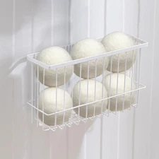 Magnetic Dryer Ball Holder for Laundry Room Organization, White