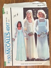 McCall's 4917 Vintage Sewing Pattern Misses Bride/ Bridesmaid Dress Bust 32.5 CC