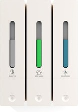 Shampoo and Conditioner Dispenser - Wall-Mounted 3-Chamber Shower Soap Dispenser