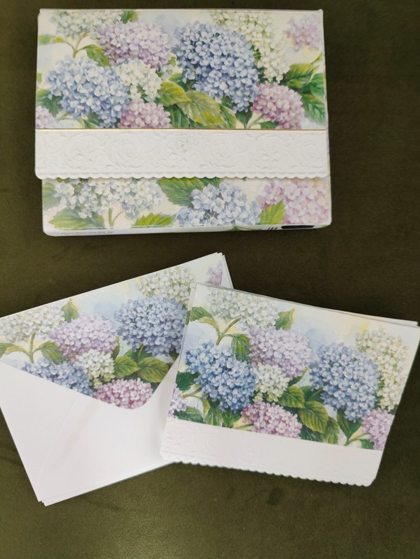 10 Carol Wilson Fine Arts Embossed Floral Blank Note Cards Envelopes Lilacs