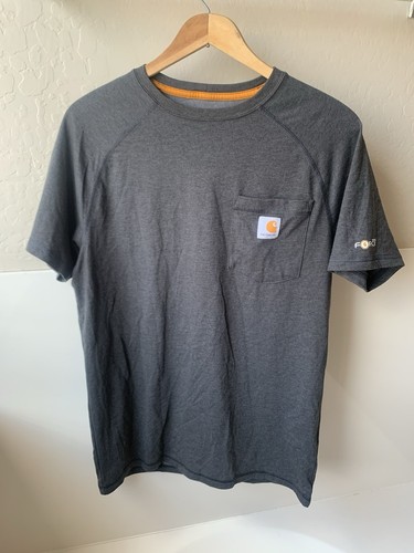 Carhartt grau Tasche T-Shirt Relaxed Fit Herren Gr. Small Kurzarm Workwear