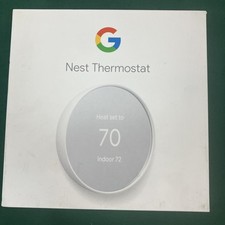 Google Nest Smart Programmable Wi-Fi Thermostat Snow GA01334-US-New Open Box