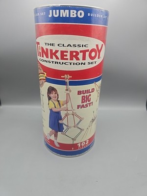 Vintage Classic TinkerToy Construction Jumbo Builder Set 102 Piece New Sealed
