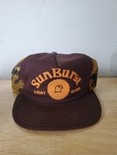 Vintage SunBurst Trucker Snapback Hat Belt Bu...