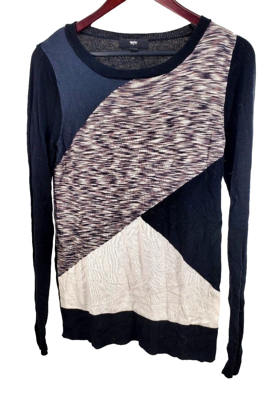 Mossimo Sweater Abstract Patchwork Colorblock Cas… - image 10