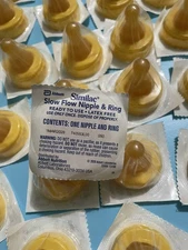 20 SIMILAC SLOW FLOW Ready to Use DISPOSABLE NIPPLES & RING Latex Free EXP 3/28