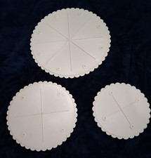 Wilton Cake Separator Plates Lot 3 Scalloped Tiered Wedding Display 8" 10" 12"