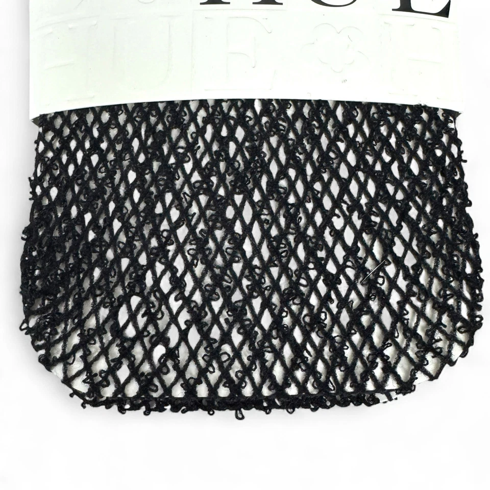 HUE Womens Black Wool Boucle Fishnet Tights Size M/L - Image 2 of 4