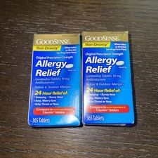 Lot of 2 GoodSense Loratadine 10 mg Allergy Relief Tablets Non Drowsy 365 Count