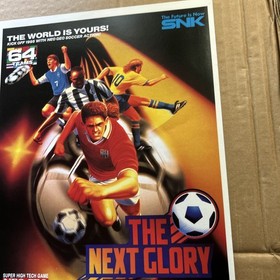 ORIGINAL  11- 8"Super Sidekicks 3 Next Glory Neo Geo Snk 1995 arcade  AD FLYER