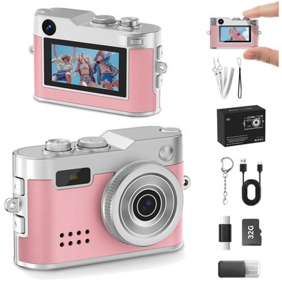 Keychain Camera, 1080P Y2K Vibe Camera, 32GB SD Card, 80 Min Record, Pocket-S...