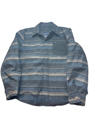 Pendleton Men s Two-Layer Wool Blend Shirt Jacket Black Blue  XL NWOT