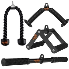 Cable Machine Attachment Set, LAT Pulldown Attachments for Home Gym Equipment
