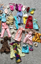 Vintage Barbie Doll Clothes Lot Mattel Gown Dress Bathing Suit Robe Fancy Skirt