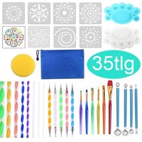 35Er Mandala Dotting Tool Schablone Mandala Rock Punktierung Werkzeuge Set Diy