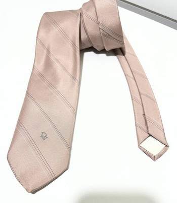 Christian Dior Vintage Men s Tie Dusty Rose Thin Stripes