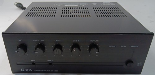 TOA Model BG-2035 CU Audio Mixer Amplifier 35-Watt 70-Volt Speaker Output BG2035 - Picture 5 of 10