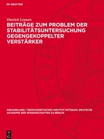 Dietrich Lenners | BeiträGe Zum Problem Der StabilitäTsuntersuchung...