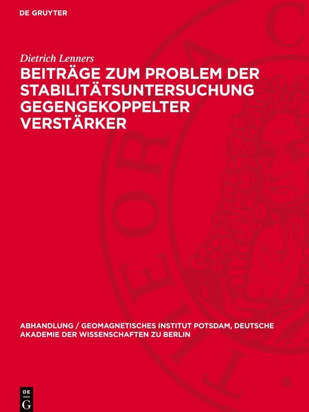 Dietrich Lenners | BeiträGe Zum Problem Der StabilitäTsuntersuchung...-image