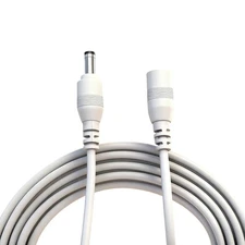 DC Power Extension Cable, 5.5mm x 2.1mm, Security Camera Power Cord, White 1,...