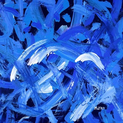 Painted by Metro ''Tres Delfines'' 8x8 High Resolution Print of Original Fine Art