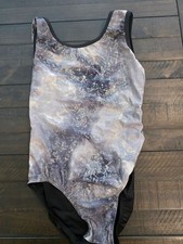 Destira Leotard Child XL Iridescent Fabric Gymnastics Dance