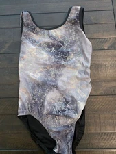 Destira Leotard Child XL Iridescent Fabric Gymnastics Dance