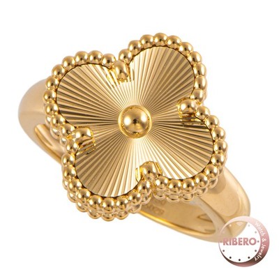 Van Cleef & Arpels Vintage Alhambra Ring VCARP6I350 Guillochierter Ring US 6 K18...