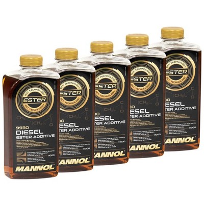 5 X 1 Liter MANNOL Diesel Ester Additive Verschleißschutz Reiniger Dieseladditiv