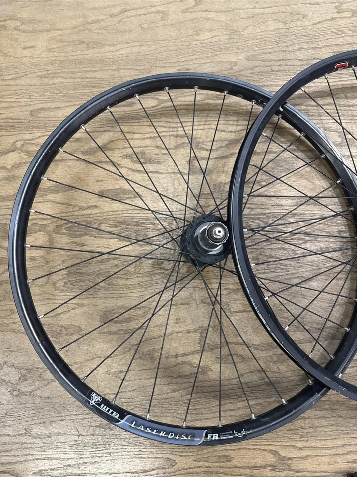 WTB Laser Disc FR 26” Mountain Bike Wheelset 135mm QR 20mm Thru Axle Black - Image 2 of 4