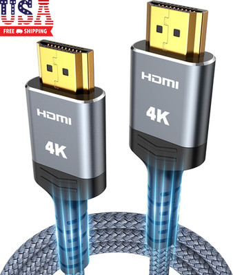 HDMI Cable 6.6 Ft,  4K HDMI 2.0 Cord with High-Speed No Flickering, Nylon Braide