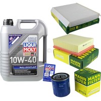 Mann Inspektionspaket 5L Liqui Moly 10W-40 FüR CitroëN Xsara Picasso 1.8