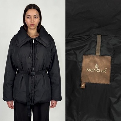 Authentic Moncler Women's Quilted Black Short Down Jacket Size 4 ~ XL