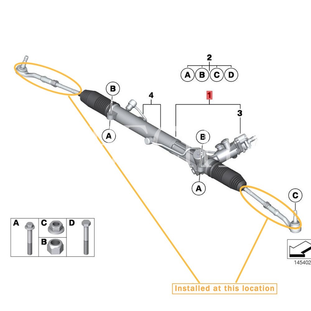 Rolls-Royce Phantom Steering Inner Outer Ball Joint Kit 32210422879 32106786304