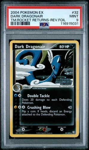 Dark Dragonite 32/109 Reverse Holo PSA 9 Pokemon 2004 EX Team Rocket Returns