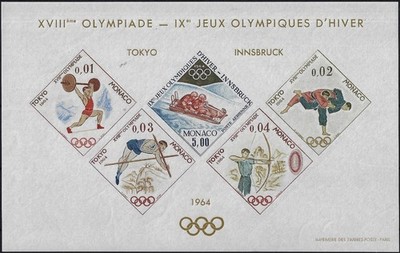 1964 München Zettel Olympische Spiele Tokio und Innsbruck Kat BFs7
