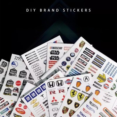 DIY 1:64 Car Model Stickers Stickers for Car Enthusiasts Reflective Stickers Toy