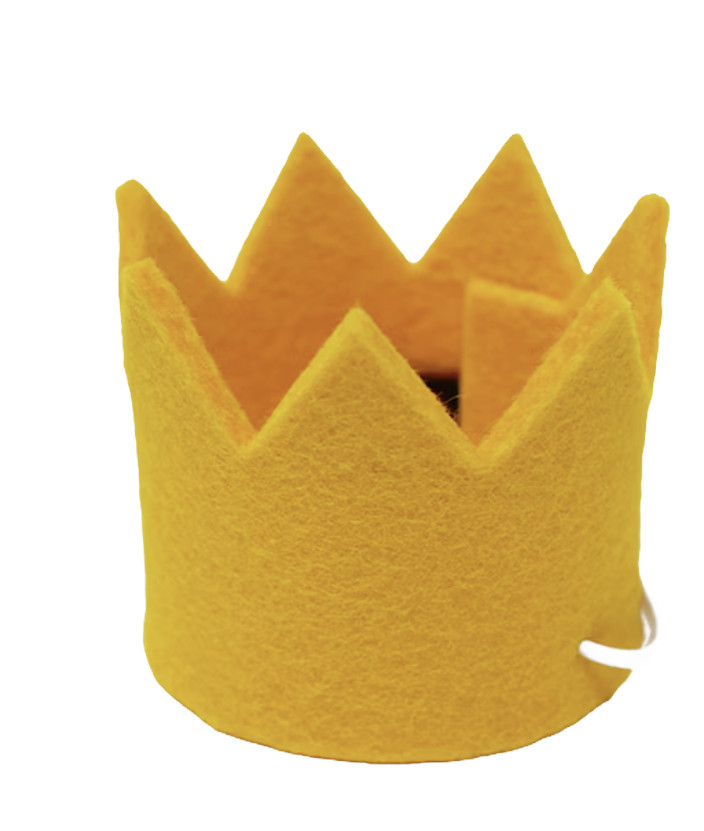 MODERNBEAST Yellow Party Crown for Dogs, Small