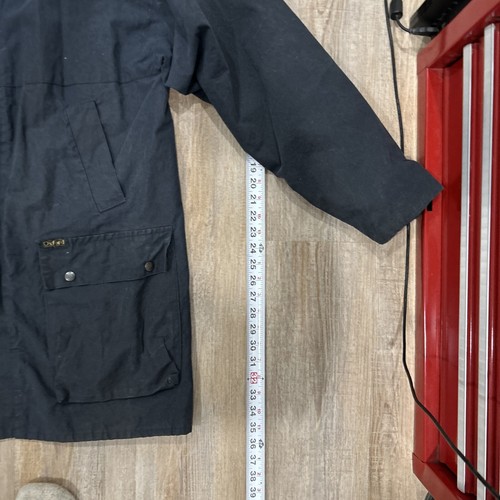 Oxford Blue Wax Cotton Outdoor Wear Barn Chore Jacket 38 Flannel Inner - Picture 7 of 23